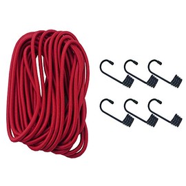 Savage Island Heavy Duty 4mm Bungee Cord Elastic Tie Down Straps Rope With 6 Hooks