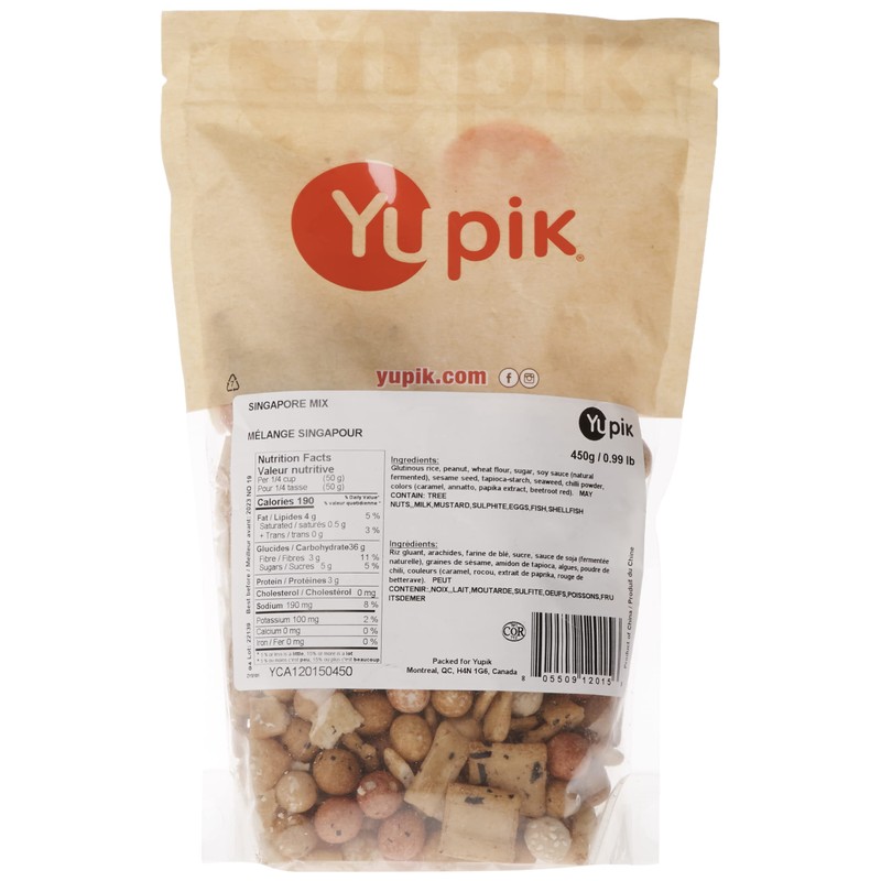 Yupik Singapore Mix, Crunchy Rice Cracker Mix, 0.45Kg