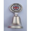 Union Jack Bell - Pewter Effect Metal Spin Bell with