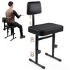 MoyRetty Adjustable Piano Bench with Back, Keyboard with Backrest, Adjust