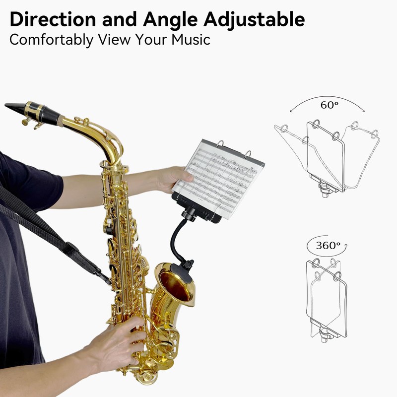 MusBoard Marching Lyre MB-ST10, Adjustable Marching Band Music Lyre for