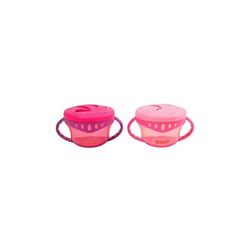 Cudlie Fisher Price Unisex Baby 2 Pack Snack Cup Pink