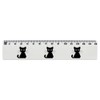 'Black Cat' 15cm (6 Inch) White Plastic Ruler (RL00025153)