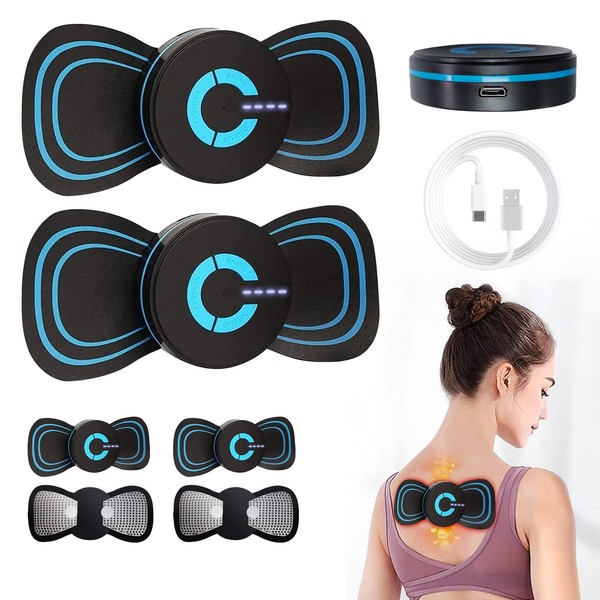 Massage Pad, Whole Back Massager Portable & Rechargeable Cordless Massager Effective Legs, Shoulder & Back Massage Techniques Muscle Massager for Travel, Home & Office Use for Man and Woman