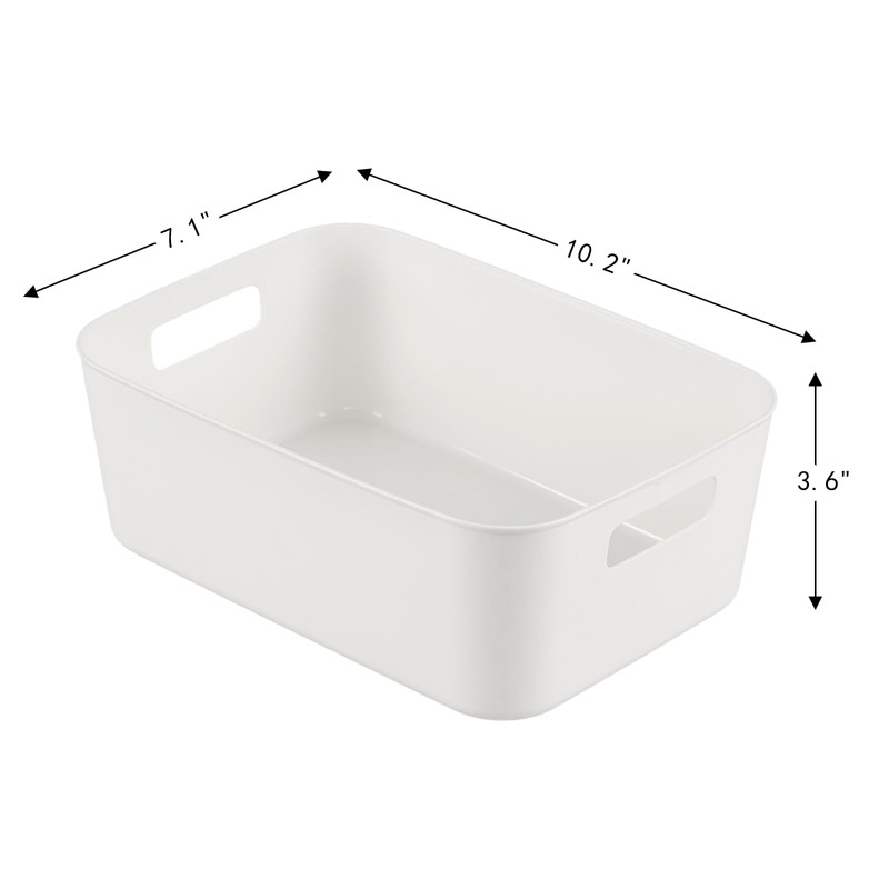 Vcansay 6 Packs Small Cabinet Storage Bin, Kitchen Organizer Bin,