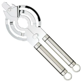 KitchenCraft KCPROJO Professional Jar and Bottle Opener with Ring Puller, Stainless Steel, Fits Most Lids and Screw Tops, Silver, 9 x 26.5 cm