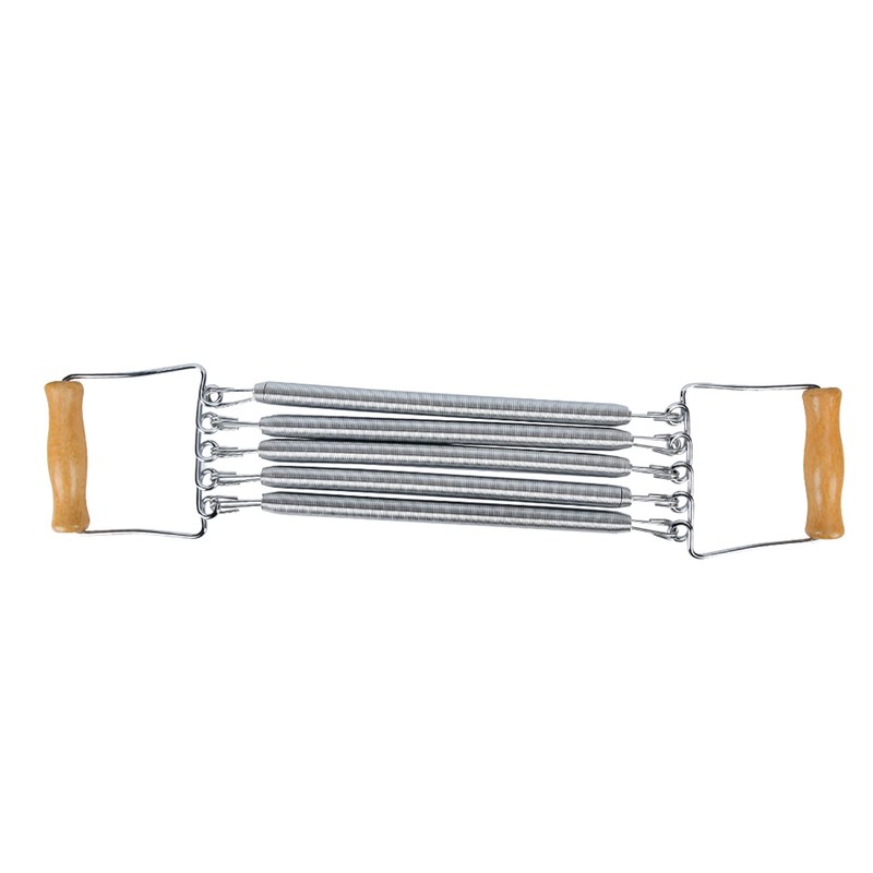 Chest Developer, Spring Chest Expander, Wooden Handle Removable Spring Chest