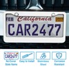 2PCS Chrome License Plate Frame, 2 Holes Silver Stainless Steel