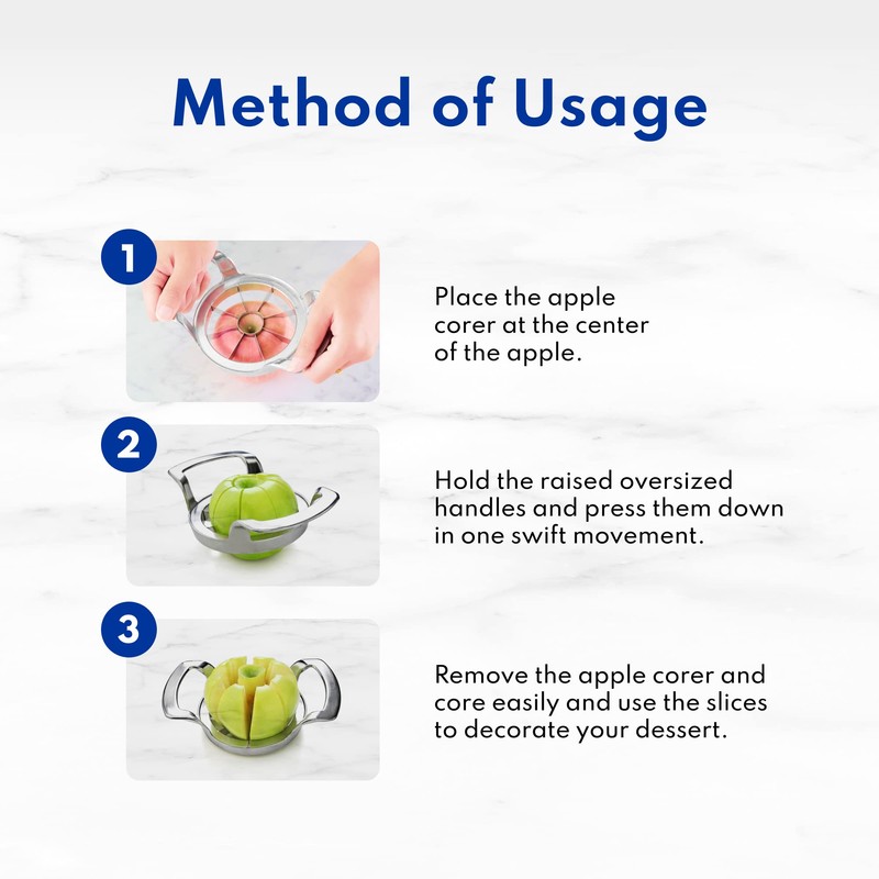 New Star Foodservice Heavy Duty Commercial Apple Corer and Divider,