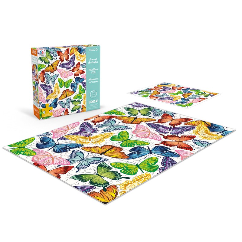 Ceaco - Summer Butterflies - 300 Oversized Piece Jigsaw Puzzle