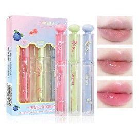 Set De Lápiz Labial Que Cambia De Color, 3 Sabores, Melocotó