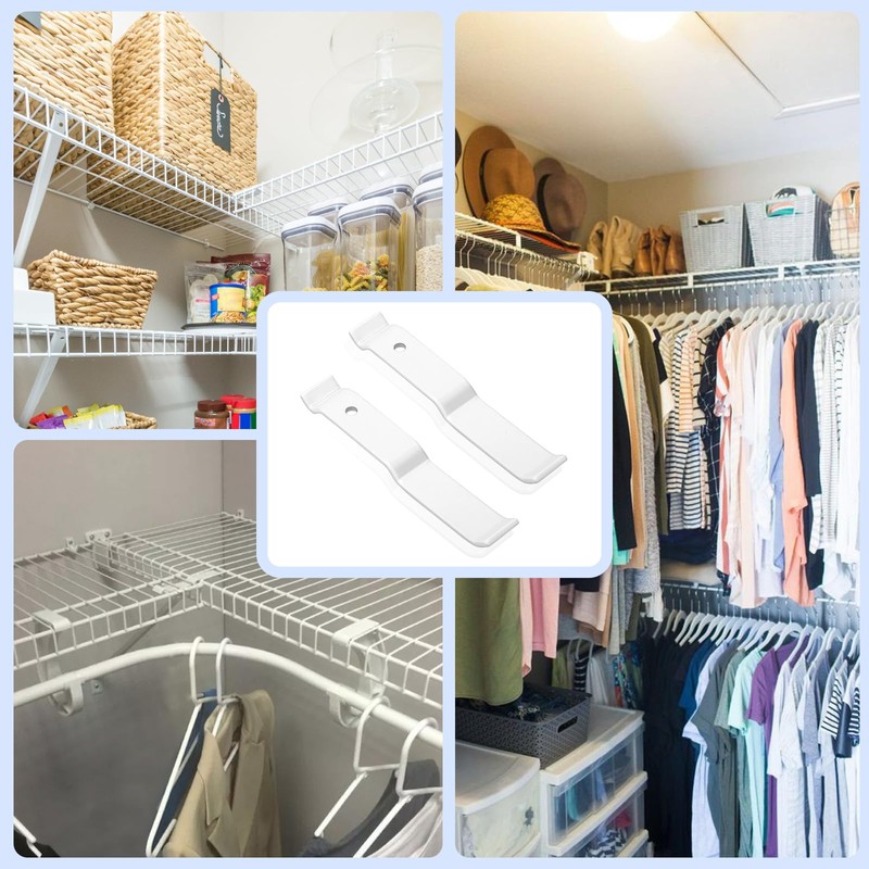 Wire Shelf Corner Support Bracket for ClosetMaid, Ventilated Wire Shelving