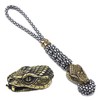Hand Woven Paracord Knife Lanyards With Brass Snake Head Bead