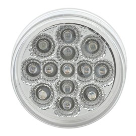 OCPTY 4pcs 2.5inch 13 Led 2Clear Light+2Amber Light Round Trailer LED Clearance Marker Lights Round 13 Led 960-2-CA LED Marker Lights Trailer