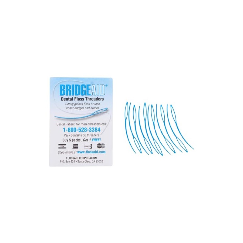 FLOSSAID BridgeAid Threaders 10 Packs of 10 (100 Threaders)