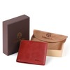 VISOUL Men's Leather Wallet with ID Window, RFID Protection, Genuine