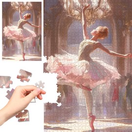 1000 Piece Jigsaw Puzzles for Adults - Oil Painting Style Dancing Girls, Thickened Paper Art 29.5''x19.7'', Artistic Challenge for Home Decor & Relaxation Gift