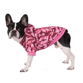 Dog Hoodies Clothes,Pet Pullover Sweater Sweatshirt Coat,Warm Comfortable Pet Camouflage Jumper Clothing for Cat Puppy Small Medium Dog_XS(Pink Camouflage)