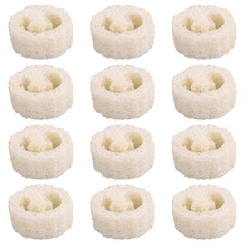 Fizdoqg Pack of 12 2.2 cm Thickness Natural Loofah Sponge Soap Cushion 4-6 cm Loofah Soap Dish Loofah Sponge Soap Dish Loofah Soap Mat Loofah Soap for Shower Bathroom Kitchen Worktop