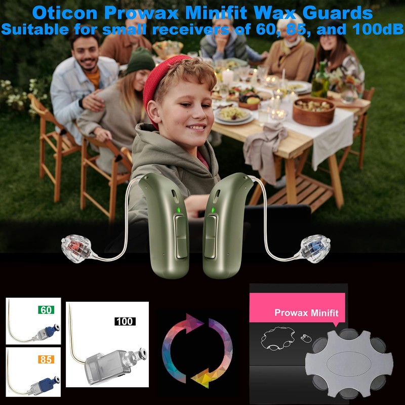（12 Pcs）Minifit Prowax Wax Guards Filters for Oticon Hearing Aids,Oticon
