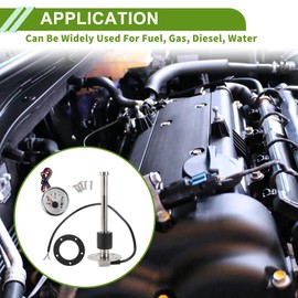 HOPESPANNER 6.89" Fuel Sending Unit and Gauge Kit Boat Fuel Sending Unit Marine Fuel Sender Unit Metal 1 Set 240-33 Ohm