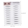 BIUDECO 2pcs Imitation Eyebrow Stickers Spoolies Brow Stencils for Eye