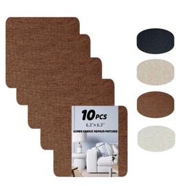 Paquete de 10 piezas de tela de reparación de sofá, parches de microfibra autoadhesivos, asiento de coche, muebles, kit de reparación de tapicería