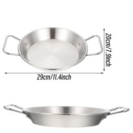 PLIAVAON Paella Pan - Stainless Steel Non-Stick Pan | Premium Quality for Home and Camping | Versatile Cooking, Easy Clean-Up, Perfect for Outdoor Enthusiasts