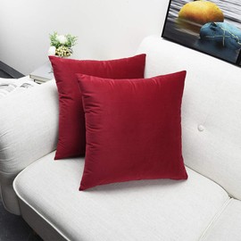 Artaimee Harvard Crimson Throw Pillow Covers 18x18 Pack of 2 Velvet Sofa Bed Couch Cushion Case 45x45
