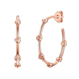 Glanzstücke München Women's Creole Earrings 925 Sterling Silver, Silver