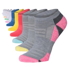 Tipi Toe - 12 pares de calcetines deportivos deportivos de corte bajo para mujer y niña, Contraste minimalista de color liso, 9-11