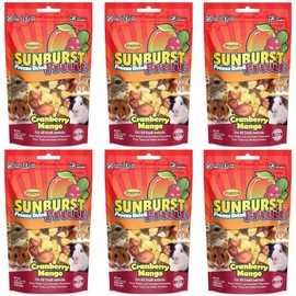 Higgins 6 Pack of Sunburst Cranberry Mango, 0.5 Ounces Each, Freeze-Dried Fruit for All Small Animals