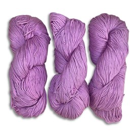 Revolution Fibers Hilo de algodón brillante teñido a mano de color sólido | 4 capas, peso DK 100 gramos, 200 yardas por madeja, perfecto para tejer, manualidades, ganchillo, tejer (Pink Bliss)