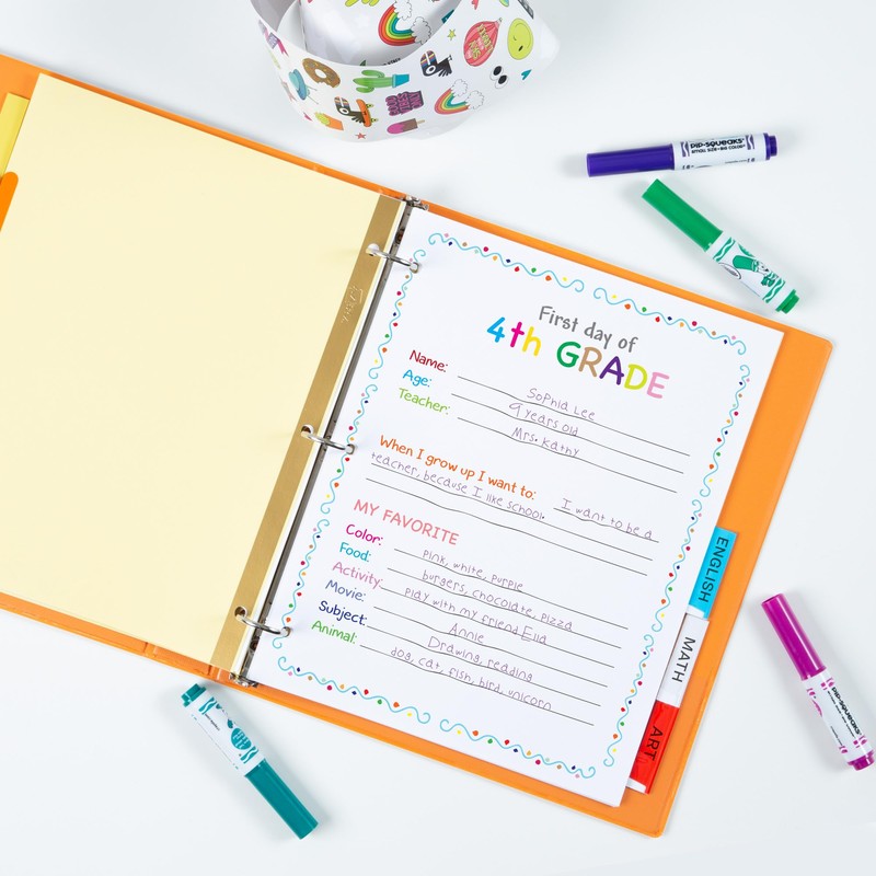 Avery Binder Dividers - 5-Tab Insertable Multicolor Big Tabs for