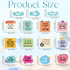 15 Pcs Fridge Magnets Door Decorations Magnetic - Mental Health Self Reminder Refrigerator Magnets, Emotional Support Magnets Decor for Whiteboard Locker Magnetic Surface, Encouragement Gifts