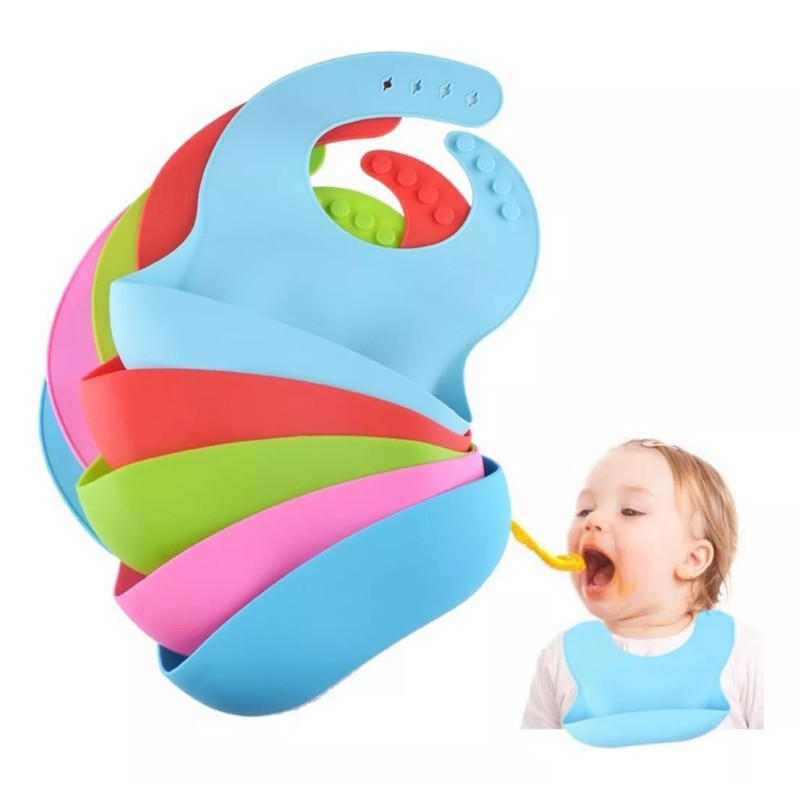 Papu Baby Set 2 Baberos Suaves De Silicón Para Bebé