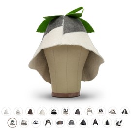 LoFelt® Sauna Hat Incl. Sauna Guide, 100% Cotton, Felt Sauna Cap