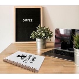 NEGIGA Funny Black Cat Notebook, Cat Gifts for Cat Lovers Girls Women, Cat Journal, Cat Mom Gifts, Cat Lady Gifts, Cute Notebook, I Do What I Want, Spiral Notebook 5.5x8.3