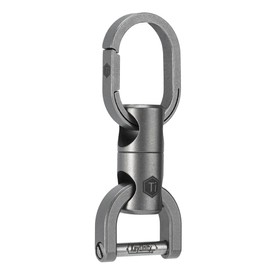KeyUnity KM13 Rotating Key Ring with D-Ring Key Shackle, Key Fob Men's Car, Rotating Key Organiser Made of Titanium Keychain Quick Release, Ka40m