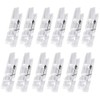 BESPORTBLE 50pcs Mini Transparent Plastic Clip Clothes Line Clips Photo