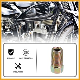 Partuto 10pcs Motorcycle Brake Line Tube Fittings 3/8 x 24 UNF for 3/16" Replacement