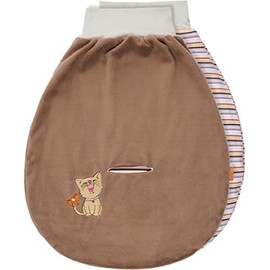 Be Mammy BE20-137 Baby Swaddling Bag, Car Seat, Cotton with Wide Waistband (Brown2133_10 - Cat)