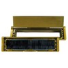 Draft Dodger 12"" Insulated Universal Telescopic Polished Gold Mail Slot