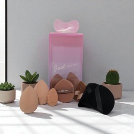 Makeup Sponge Set - Various Designs & Colours - Large & Mini Blender - Perfect for Foundation & Concealer (Set of 10 - Colourful Colour - Design E)