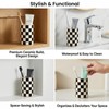 Checkered Ceramic Toothbrush Holder, Cute & Durable for Bathroom, Ideal