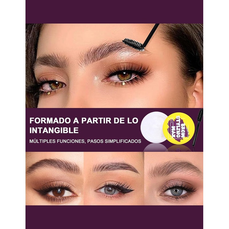 Erinde Cera Transparente Para Cejas Gel Moldeador, Duradero, Impermeable y