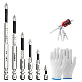 COWANIEE 8 Pcs High Magnetic Screwdriver Drill Bit Set, Strong Durability Magnetic Anti Slip Screwdriver Bits