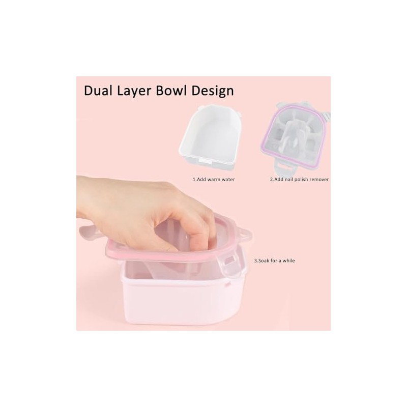 Nail Soaking Bowl Set – Gel Polish Remover Kit with