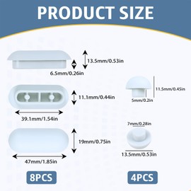 Toilet Seat Cover Buffers, Toilet Seat Pouf Support Plug, Toilet Seat Bumper, Toilet Seat Spacer, Replacement Buffer Plastic for Toilet Seat Damper Included Easy Assembly