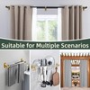 6-Pack No Drill Double Curtain Rod Bracket, Adhesive No Drilling